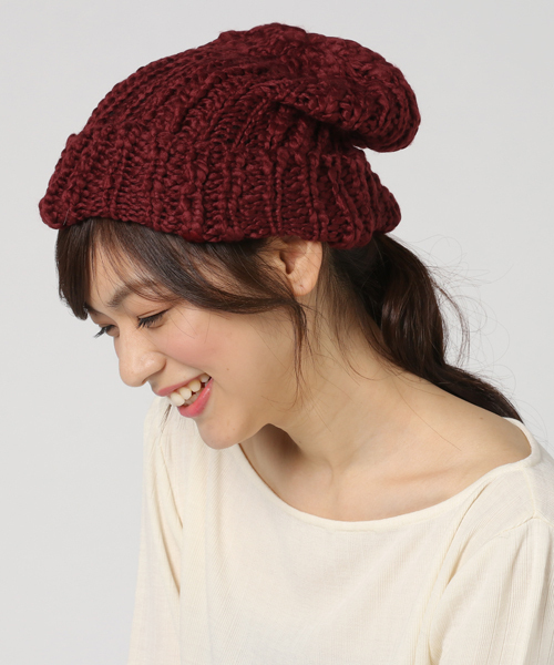 JABURO（ジャブロー）の「【JABURO / ジャブロ】スラブニットワッチ ROVING SLUB WATCH（ニットキャップ/ビーニー・レディース・ブラック/ネイビー/オフホワイト/ブルー/ワイン/チャコール・FREE）」の6枚目の写真