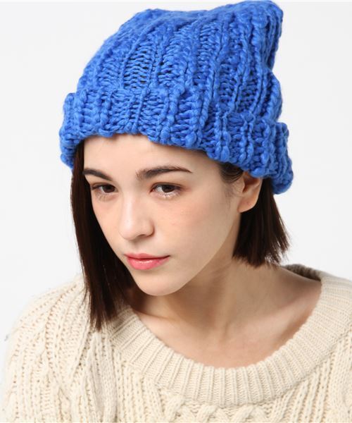 JABURO（ジャブロー）の「【JABURO / ジャブロ】スラブニットワッチ ROVING SLUB WATCH（ニットキャップ/ビーニー・レディース・ブラック/ネイビー/オフホワイト/ブルー/ワイン/チャコール・FREE）」の5枚目の写真