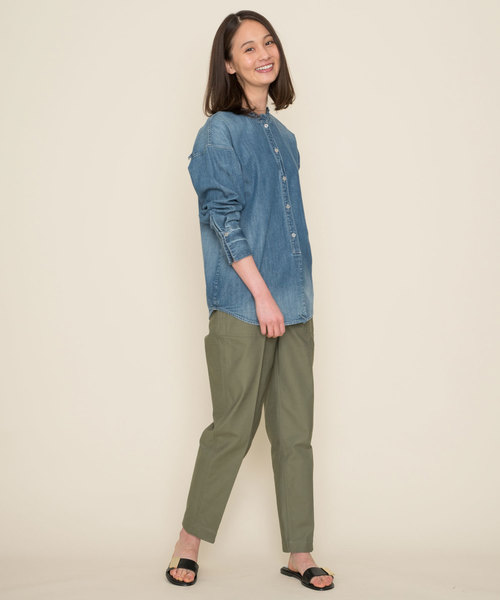Moname（モナーム）の「Moname デニム 3ウェイシャツ Denim 3-Way SHIRTS(デニムシャツ)/41181262（シャツ/ブラウス・レディース・ライトブルー/インディゴブルー・M/S）」の13枚目の写真
