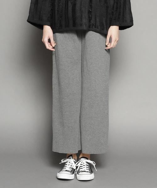SY3（エスワイスリー）の「ウエストストレッチロング丈プリーツパンツ（その他パンツ・レディース・グレー/ブラック・FREE）」の2枚目の写真