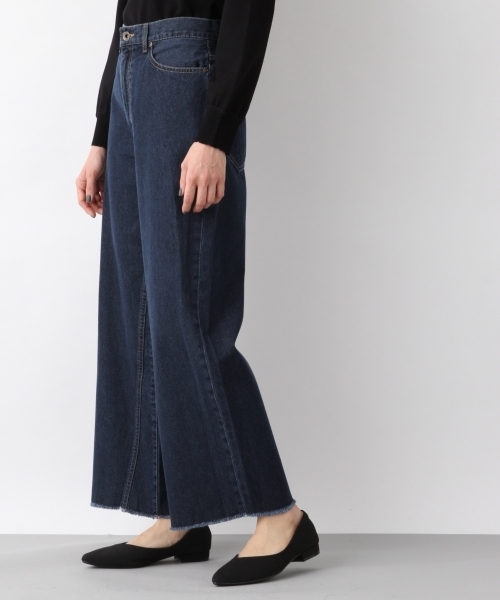 LEPSIM（レプシィム）の「キリカエカラーワイドデニムパンツ　775979（デニムパンツ・レディース・ネイビー/ピンク/キナリ/ライトブルー・LARGE/MEDIUM/SMALL）」の4枚目の写真