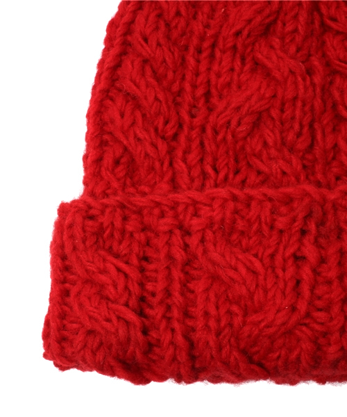 CIAOPANIC（チャオパニック）の「【Ciaopanic】アランワッチ（ニットキャップ/ビーニー・レディース・レッド/グレー/イエロー・FREE）」の4枚目の写真