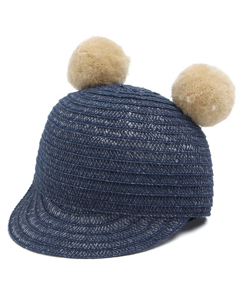 apres les cours（アプレレクール）の「ポンポンブレードハット（ハット・キッズ・ベージュ/ネイビー・44/46）」の2枚目の写真