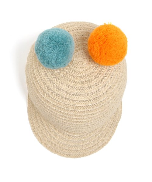 apres les cours（アプレレクール）の「ポンポンブレードハット（ハット・キッズ・ベージュ/ネイビー・44/46）」の6枚目の写真