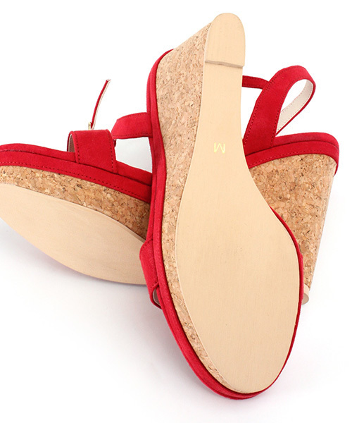 RANDA（ランダ）の「アンクルストラップコルクウェッジサンダル（サンダル・レディース・レッド/ブラック/グレー/グリーン/シルバー・L/LL/M/S/SS）」の10枚目の写真