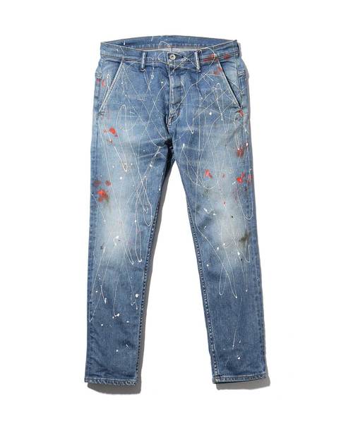 MR.OLIVE（ミスターオリーブ）の「SUPER STRETCH INDIGO DENIM / SPLASH  CRAFT ANKLE CUT SLIM PANTS（デニムパンツ・メンズ・インディゴブルー・SMALL/MEDIUM/LARGE）」の6枚目の写真