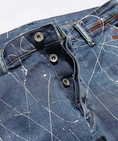 MR.OLIVE（ミスターオリーブ）の「SUPER STRETCH INDIGO DENIM / SPLASH  CRAFT ANKLE CUT SLIM PANTS（デニムパンツ・メンズ・インディゴブルー・SMALL/MEDIUM/LARGE）」の8枚目の写真