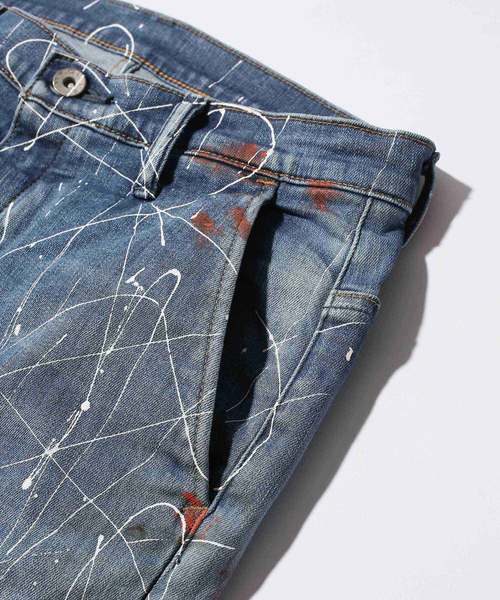 MR.OLIVE（ミスターオリーブ）の「SUPER STRETCH INDIGO DENIM / SPLASH  CRAFT ANKLE CUT SLIM PANTS（デニムパンツ・メンズ・インディゴブルー・SMALL/MEDIUM/LARGE）」の9枚目の写真