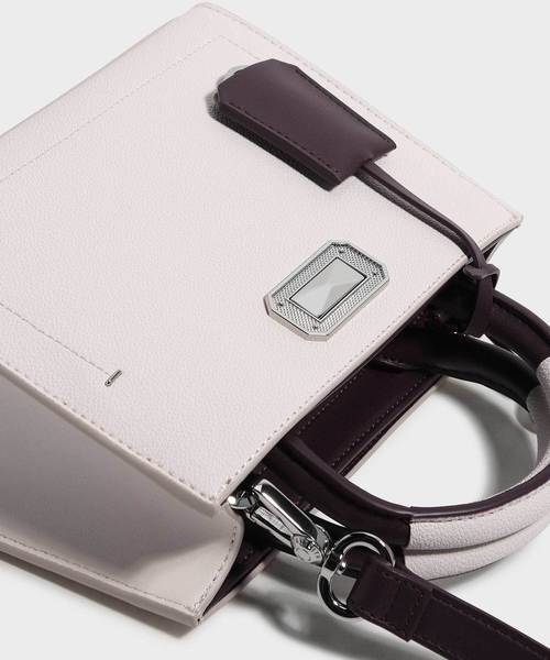 CHARLES & KEITH(チャールズ & キース)の「クラシックストラクチャーバッグ / CLASSIC STRUCTURED BAG(トートバッグ・レディース・ブラック/ライトピンク・S)」の9枚目の写真