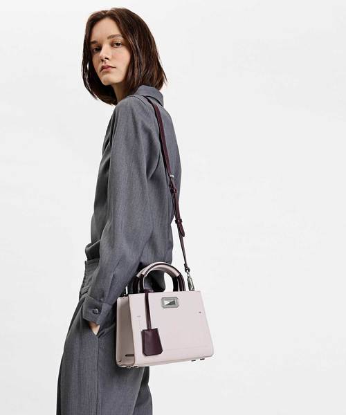 CHARLES & KEITH(チャールズ & キース)の「クラシックストラクチャーバッグ / CLASSIC STRUCTURED BAG(トートバッグ・レディース・ブラック/ライトピンク・S)」の12枚目の写真
