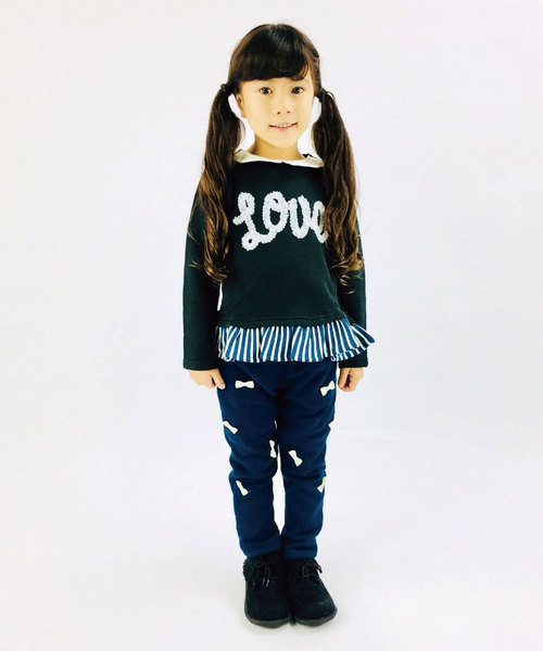 SKAPE(エスケープ)の「シャギー裏ボアリボンパンツ(その他パンツ・キッズ・ピンク/ネイビー・140cm/80cm/90cm/110cm/100cm/120cm/130cm)」の8枚目の写真