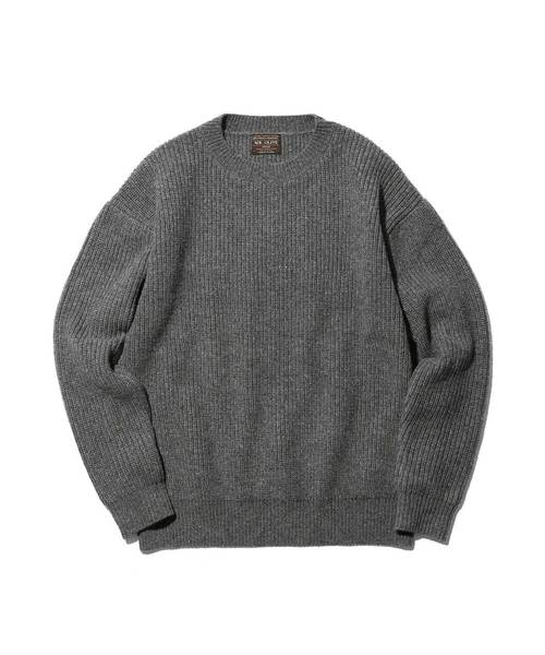 MR.OLIVE(ミスターオリーブ)の「LAMB WOOL 5G KNIT / BIG SILHOUTTE AZE SWEATER(ニット/セーター・メンズ・ブラック/グレー/ベージュ/ネイビー・SMALL/MEDIUM/LARGE)」の6枚目の写真