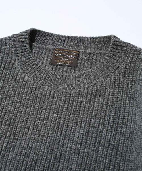 MR.OLIVE(ミスターオリーブ)の「LAMB WOOL 5G KNIT / BIG SILHOUTTE AZE SWEATER(ニット/セーター・メンズ・ブラック/グレー/ベージュ/ネイビー・SMALL/MEDIUM/LARGE)」の8枚目の写真