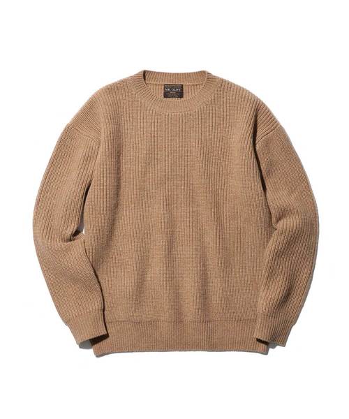 MR.OLIVE(ミスターオリーブ)の「LAMB WOOL 5G KNIT / BIG SILHOUTTE AZE SWEATER(ニット/セーター・メンズ・ブラック/グレー/ベージュ/ネイビー・SMALL/MEDIUM/LARGE)」の10枚目の写真