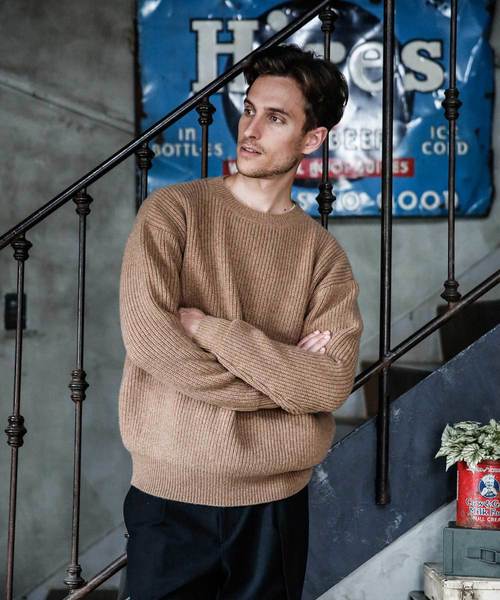 MR.OLIVE(ミスターオリーブ)の「LAMB WOOL 5G KNIT / BIG SILHOUTTE AZE SWEATER(ニット/セーター・メンズ・ブラック/グレー/ベージュ/ネイビー・SMALL/MEDIUM/LARGE)」の19枚目の写真