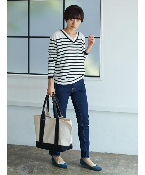 AMERICAN HOLIC（アメリカンホリック）の「ハイウエストストレートフィット（デニムパンツ・レディース・インディゴブルー/ワンウォッシュ・S/M/L/XS）」の5枚目の写真