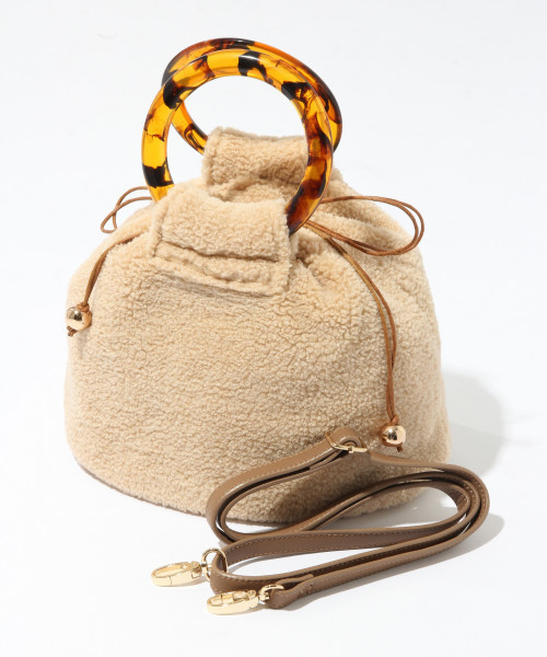 Heather（ヘザー）の「ボアベッコウハンドルＢＡＧ　814883（ショルダーバッグ・レディース・ブラウン系その他/レッド・ONE SIZE）」の6枚目の写真