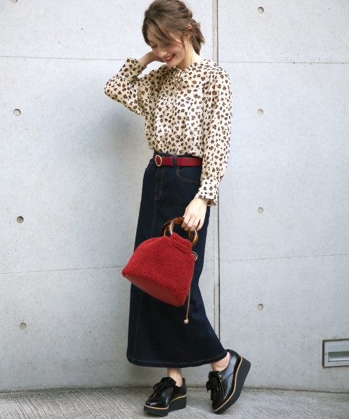 Heather（ヘザー）の「ボアベッコウハンドルＢＡＧ　814883（ショルダーバッグ・レディース・ブラウン系その他/レッド・ONE SIZE）」の10枚目の写真