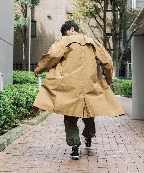 ROOPTOKYO(ループトウキョウ)の「60/40クロス ビッグシルエットステンカラーコート(ステンカラーコート・メンズ・ブラック/ベージュ・M/L)」の17枚目の写真