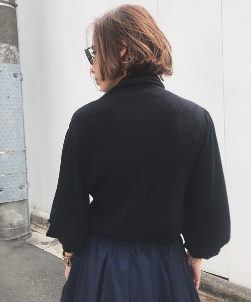 Ameri(アメリ)の「PUFF TURTLE KNIT(ニット/セーター・レディース・ブラック/ブラウン/グリーン・FREE)」の8枚目の写真