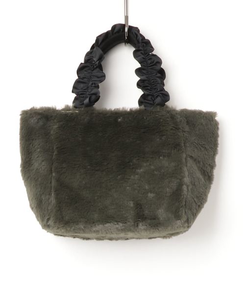 KOBE LETTUCE（コウベレタス）の「フリルハンドルふわふわファーミニトートバッグ＊鞄/BAG/レディース[B1188]神戸レタス（トートバッグ・レディース・ダークブラウン/ベージュ/グリーン・FREE）」の12枚目の写真