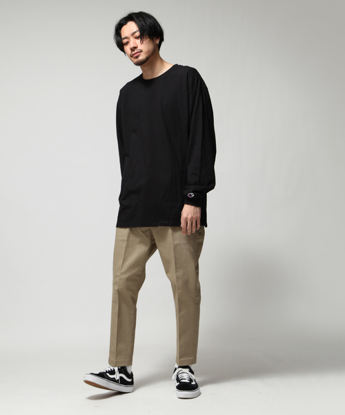 Champion(チャンピオン)の「【Champion】ロングスリーブTシャツ/ロンT(Tシャツ/カットソー・メンズ・ホワイト/ブラック/グレー/ネイビー・SMALL/MEDIUM/LARGE/X-LARGE)」の5枚目の写真