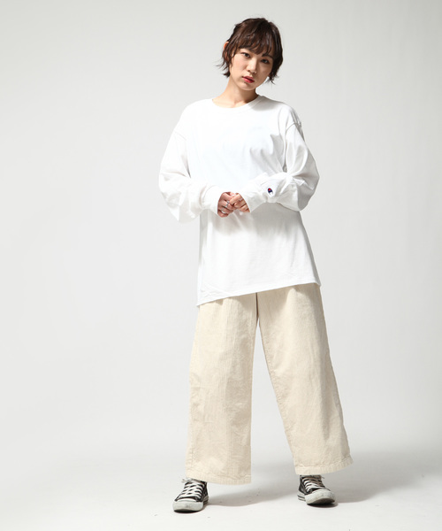 Champion(チャンピオン)の「【Champion】ロングスリーブTシャツ/ロンT(Tシャツ/カットソー・メンズ・ホワイト/ブラック/グレー/ネイビー・SMALL/MEDIUM/LARGE/X-LARGE)」の8枚目の写真