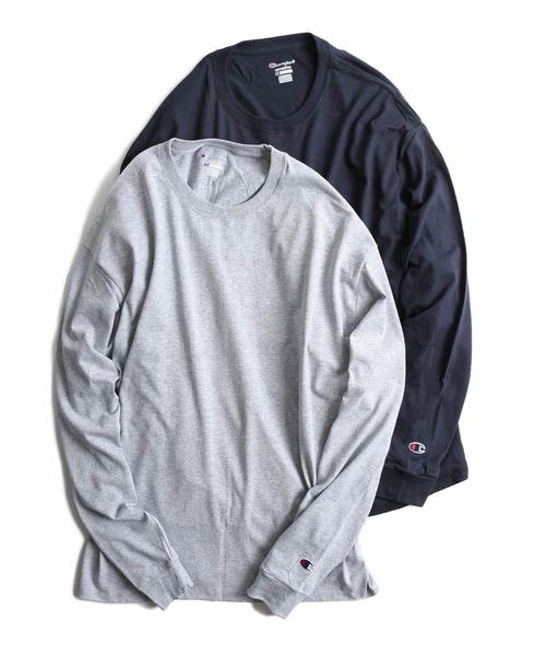 Champion(チャンピオン)の「【Champion】ロングスリーブTシャツ/ロンT(Tシャツ/カットソー・メンズ・ホワイト/ブラック/グレー/ネイビー・SMALL/MEDIUM/LARGE/X-LARGE)」の9枚目の写真