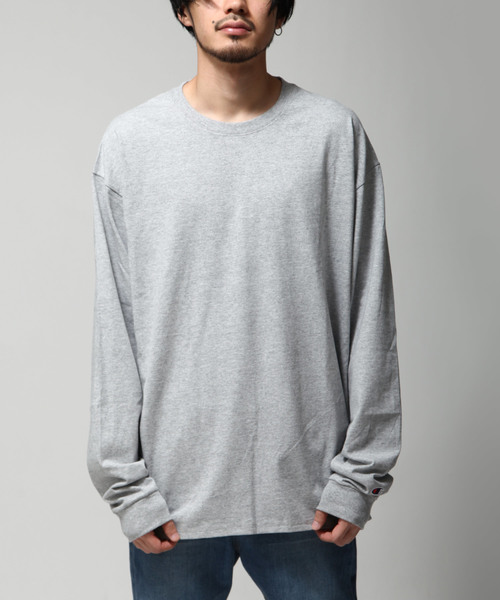 Champion(チャンピオン)の「【Champion】ロングスリーブTシャツ/ロンT(Tシャツ/カットソー・メンズ・ホワイト/ブラック/グレー/ネイビー・SMALL/MEDIUM/LARGE/X-LARGE)」の11枚目の写真