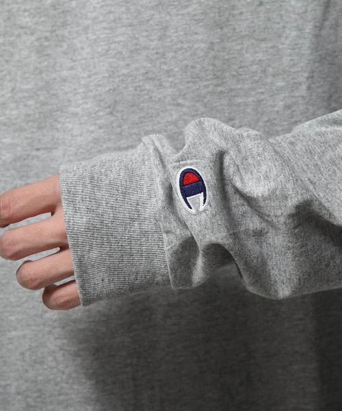 Champion(チャンピオン)の「【Champion】ロングスリーブTシャツ/ロンT(Tシャツ/カットソー・メンズ・ホワイト/ブラック/グレー/ネイビー・SMALL/MEDIUM/LARGE/X-LARGE)」の16枚目の写真