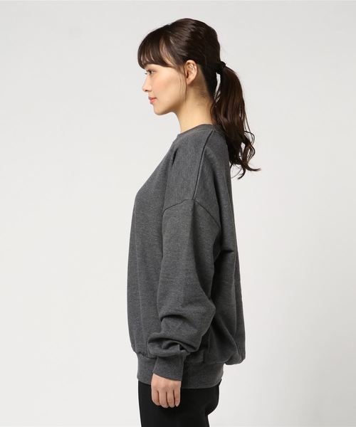 go slow caravan（ゴースローキャラバン）の「UNDERWRAPS / アンダーラップス　裏毛無地BIGトレーナー (M3)（スウェット・レディース・ベージュ/ネイビー/ピンク/ダークグレー/アイボリー/杢グレー・M/L/XL）」の7枚目の写真