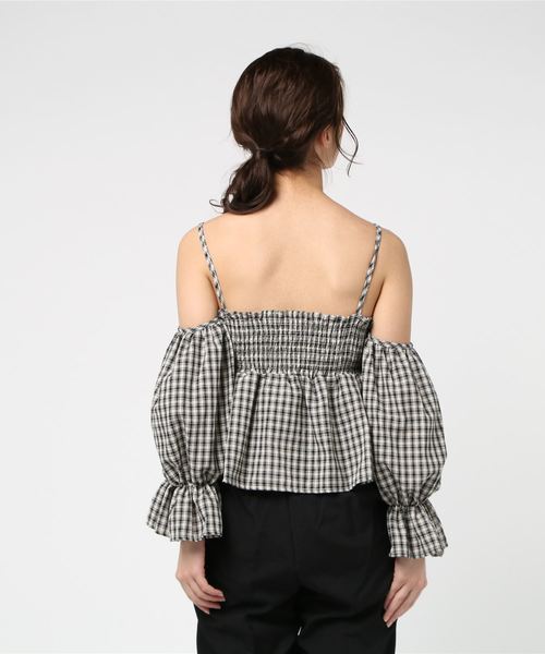 LUGG NAGG(ラグナグ)の「【Jewelobe/ ジュエローブ】 オフショルチェックトップス(その他トップス・レディース・ブラック/ネイビー/レッド/グリーン・FREE)」の8枚目の写真