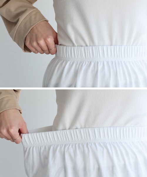 reca（レカ）の「スリット入りレイヤードTシャツ（Tシャツ/カットソー・レディース・ホワイト/グレー/ブラック/ホワイト系その他・FREE）」の17枚目の写真