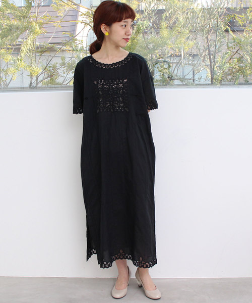 Par Ici パーリッシィ の カットワーク刺繍 スリットワンピース ワンピース Wear