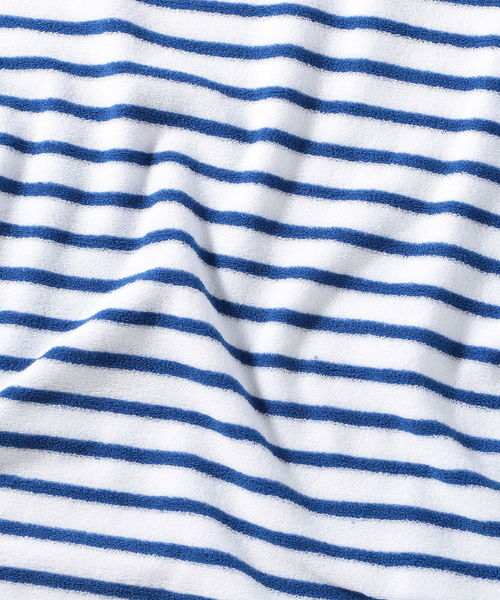 ボーダー✳︎ship セール】SC: SOLOTEX(R) パイル ボーダー ボートネック Tシャツ