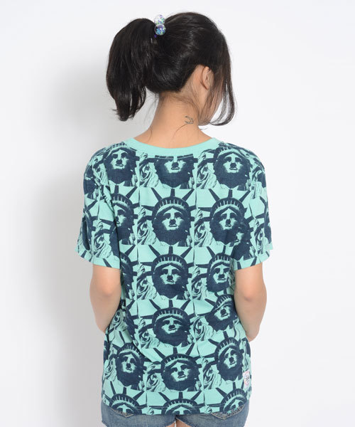 X-girl（エックスガール）の「STATUE S/S BIG TEE（Tシャツ/カットソー・レディース・ホワイト/アッシュグレー/ライトグリーン・ONE SIZE）」の9枚目の写真