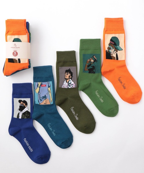 Jubilee(ジュビリー)の「ポップデザイン ソックス5足セット(ソックス/靴下・レディース・その他3/その他5/その他7/その他10/その他11/その他1/その他2/その他4/その他6/その他8/その他9/その他12/その他13/その他14/その他24/その他26/その他21/その他19/その他25/その他15/その他23/その他18/その他16/その他27/その他17/その他20/その他22/その他33/その他31/その他/その他35/その他30/その他28/その他32/その他29/その他34/アニマル/イエロー系その他/グリーン系その他/マルチ/ブラック系その他/ブルー系その他/ブラック/ブラック系その他2/ピンク系その他/ベージュ系その他/ブラック系その他4/レッド/オフホワイト/ブラック系その他3/ピンク系その他3/ブルー系その他2/ブラウン系その他2/ベージュ系その他2/ピンク系その他2/ブラウン系その他・FREE)」の12枚目の写真