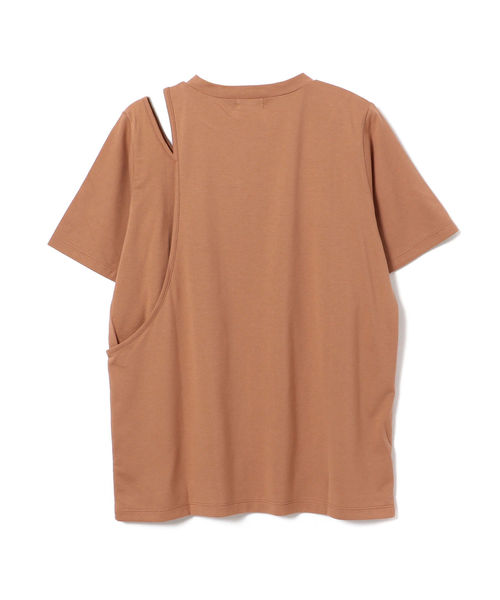 SHIPS（シップス）の「Prefer SHIPS:アシンメトリーショートスリーブカットソー（Tシャツ/カットソー・レディース・ブラック/ライトホワイト/ピンク/ライトグリーン・ONE SIZE）」の9枚目の写真
