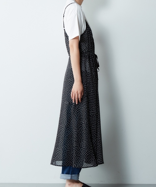 セール】ドット柄シフォンキャミワンピース（ワンピース）｜cepo