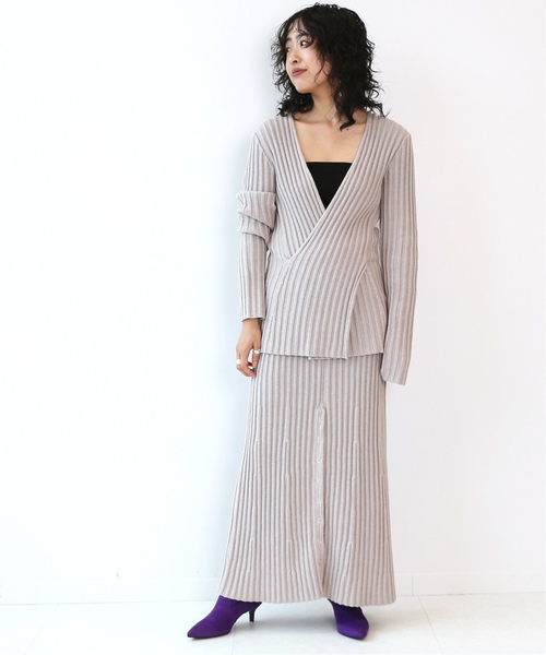 R JUBILEE(アールジュビリー)の「【R JUBILEE for CITYSHOP】Rib cross ニット(ニット/セーター・レディース・ベージュ・SMALL)」の12枚目の写真