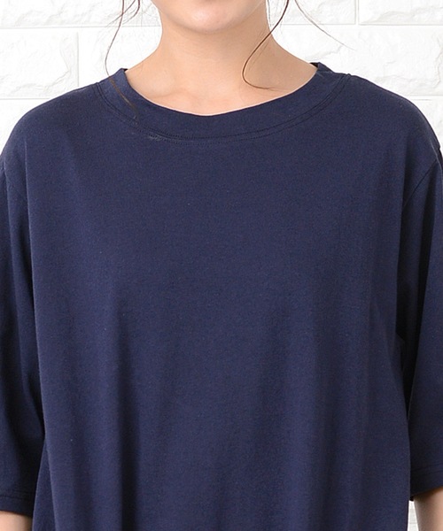 Lace Ladies（レースレディース）の「シンプル無地半袖ロングTシャツワンピース（ワンピース・レディース・ブラック/ネイビー/グレー/グリーン/ブルーグレー/ベージュ・FREE）」の16枚目の写真