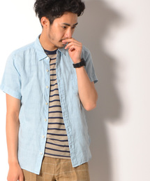 AMERICAN RAG CIE | AMERICAN RAG CIE カラーリネンS/Sシャツ 107-AFN-M142-SH028∴(シャツ/ブラウス)