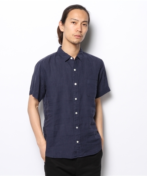 AMERICAN RAG CIE（アメリカンラグシー）の「AMERICAN RAG CIE カラーリネンS/Sシャツ 107-AFN-M142-SH028∴（シャツ/ブラウス・メンズ・ホワイト/サックスブルー/ネイビー/イエロー/ピンク・1/3/2）」の19枚目の写真