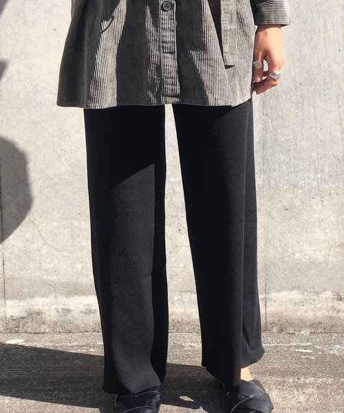 PARKS TOKYO SELECT（パークストウキョウセレクト）の「ﾆｯﾄﾘﾗｯｸｽﾊﾟﾝﾂ（その他パンツ・レディース・ブラック/ベージュ/ブラウン・FREE）」の6枚目の写真