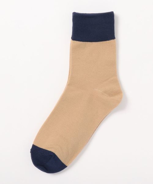 Fun & Daily（ファンアンドデイリー）の「F&D : 2 Tone Color Sox（ソックス/靴下・レディース・ブルー系その他/レッド/チャコールグレー/ブラウン/グリーン/ブルー/ネイビー/イエロー/ピンク/ワインレッド・FREE）」の5枚目の写真