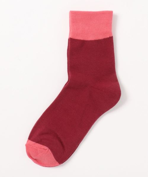 Fun & Daily（ファンアンドデイリー）の「F&D : 2 Tone Color Sox（ソックス/靴下・レディース・ブルー系その他/レッド/チャコールグレー/ブラウン/グリーン/ブルー/ネイビー/イエロー/ピンク/ワインレッド・FREE）」の9枚目の写真