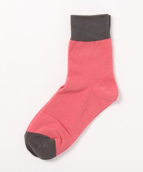 Fun & Daily（ファンアンドデイリー）の「F&D : 2 Tone Color Sox（ソックス/靴下・レディース・ブルー系その他/レッド/チャコールグレー/ブラウン/グリーン/ブルー/ネイビー/イエロー/ピンク/ワインレッド・FREE）」の3枚目の写真