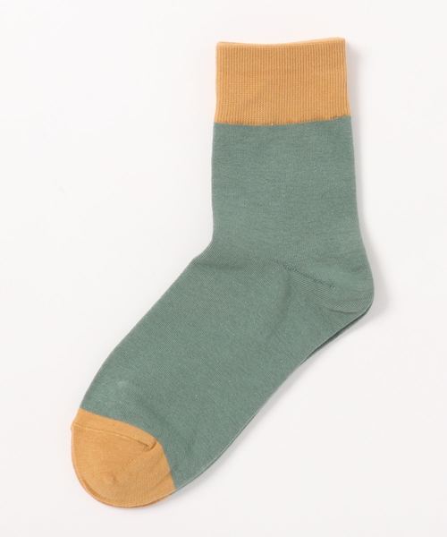Fun & Daily（ファンアンドデイリー）の「F&D : 2 Tone Color Sox（ソックス/靴下・レディース・ブルー系その他/レッド/チャコールグレー/ブラウン/グリーン/ブルー/ネイビー/イエロー/ピンク/ワインレッド・FREE）」の8枚目の写真