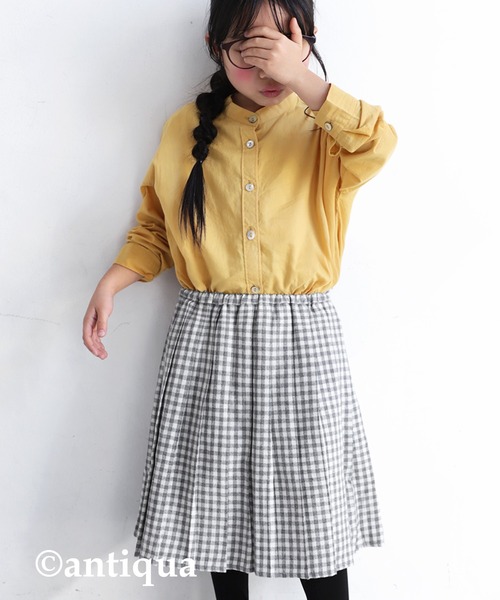 antiqua(アンティカ)の「チェックスカート(スカート・キッズ・ブラック/グレー・4/3/5)」の19枚目の写真