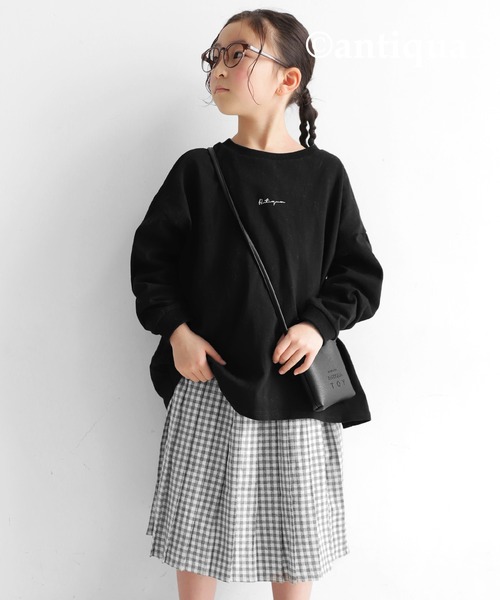antiqua(アンティカ)の「チェックスカート(スカート・キッズ・ブラック/グレー・4/3/5)」の15枚目の写真